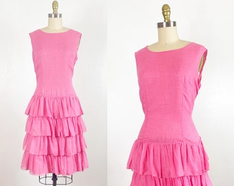 1960s Party Dress - 1960s Cocktail Dress - 1960s Dress - Size Large