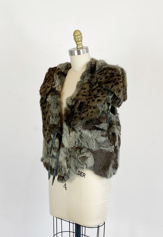 1970s Rabbit Fur Vest - Patchwork Fur Vest - Hipp… - image 7