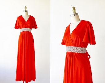 1970s Gown - 1970s Disco Gown - Studio 54 Gown - Size Large