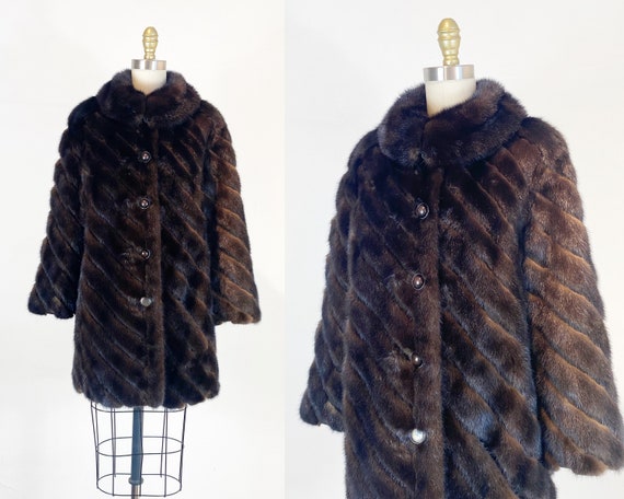 1960s Christian Dior Fur Coat Mink Fur Coat Vintage Dior Size Medium Etsy