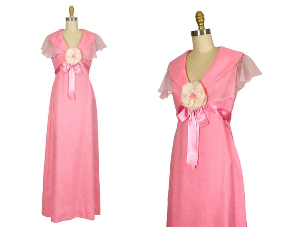1960s Mollie Parnis Gown - 1960s Pink Gown - 1960… - image 1