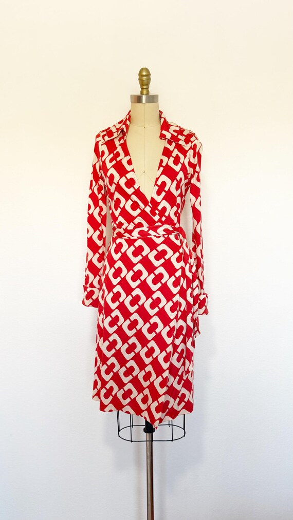 2000s Diane Von Furstenberg Wrap Dress / DVF Dres… - image 2