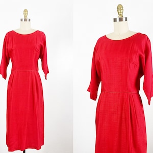1960s Dress - 1960s Shift Dress - 1960s Day Dress - Size Large