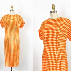 1960s Mod Dress - 1960s Shift Dress - 1960s Day Dress - Size Large