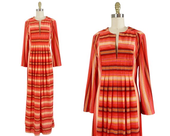 1970s Dress - 1970s Maxi Dress - 1970s Bohemian Dr