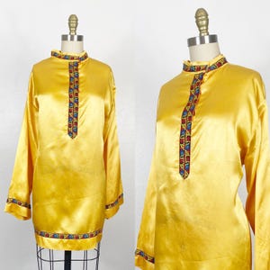 1960s Dress - Tunic - Bohemian Dress - Size Medium - XL