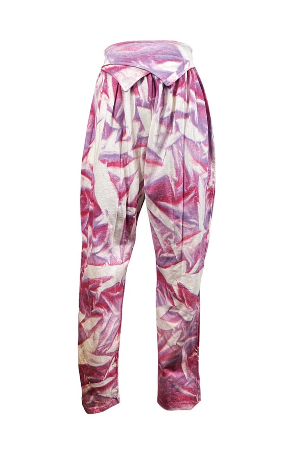 1980s Harem Pants - 1980s Tie Dye Pants - Size Me… - image 3