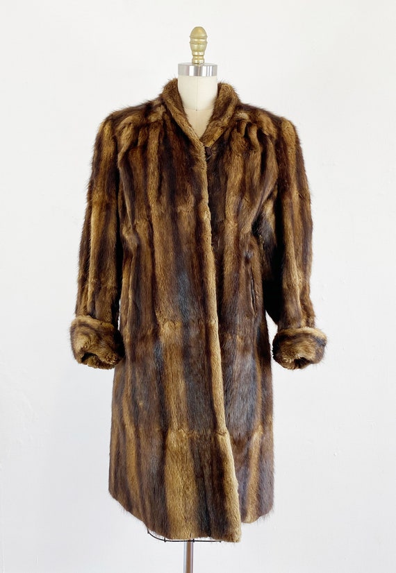1940s Fur Coat Chocolate Brown Muskrat Vintage 1940s Fur Coat Chocolate Brown Muskrat, Muskrat Fur Coat Vintage
