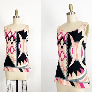 1960s Emilio Pucci Blouse - Vintage Pucci Tank Top - Emilio Pucci- Size Small - Medium