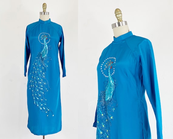 Sequin Cheongsam Dress - Vintage Cheongsam- Beaded