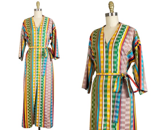 Vintage Caftan - 1970s Caftan - Rainbow Dress - S… - image 1
