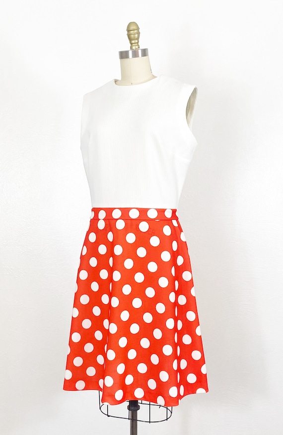 1960s Day Dress - 1960s Mod Dress - 1960s Polkado… - image 6