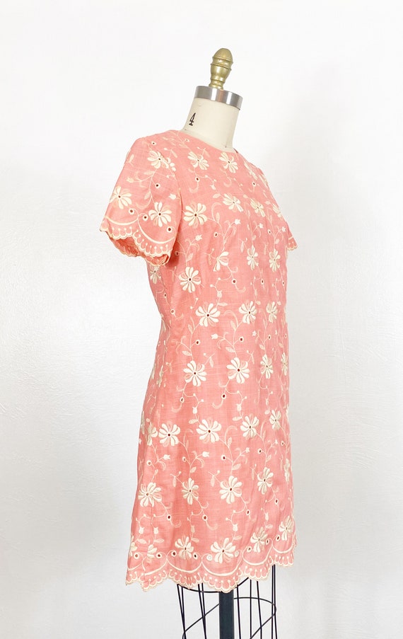 1960s Eyelet Dress - 1960s Floral Dress - 1960s D… - image 4