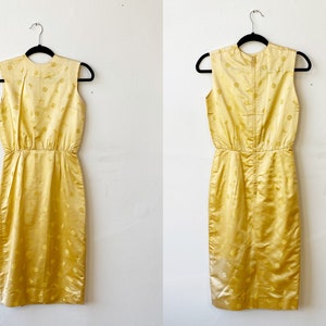 1960s Asian Dress - Silk Jacquard Dress - Cheongsam Dress - Size Small