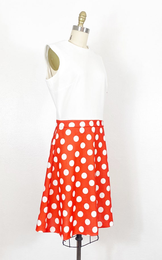 1960s Day Dress - 1960s Mod Dress - 1960s Polkado… - image 4