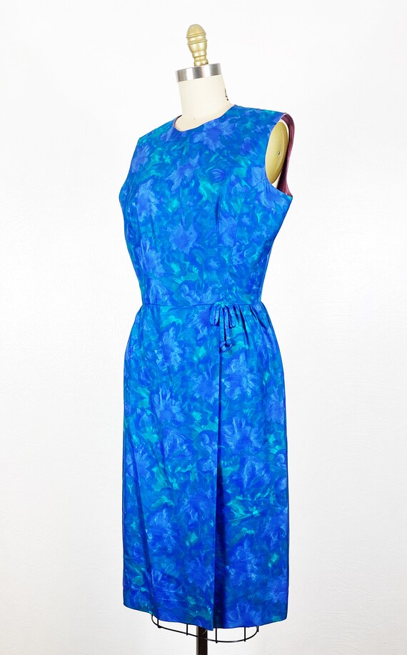 1960s Dress - 1960s Silk Dress - 1960s Floral Dre… - image 6
