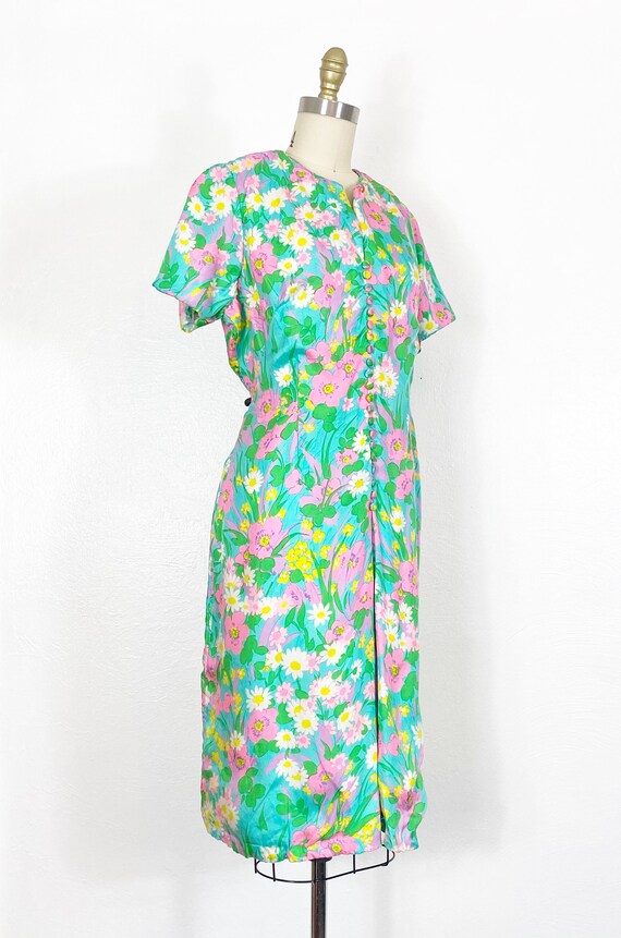 1960s Floral Dress - 1960s Mod Dress - 1960s Dres… - image 5