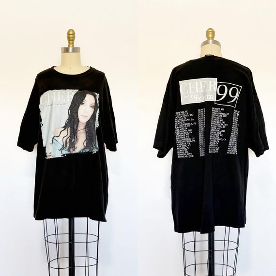 Vintage Cher T Shirt / Cher Concert T Shirt / Tour T Shirt / Size XL