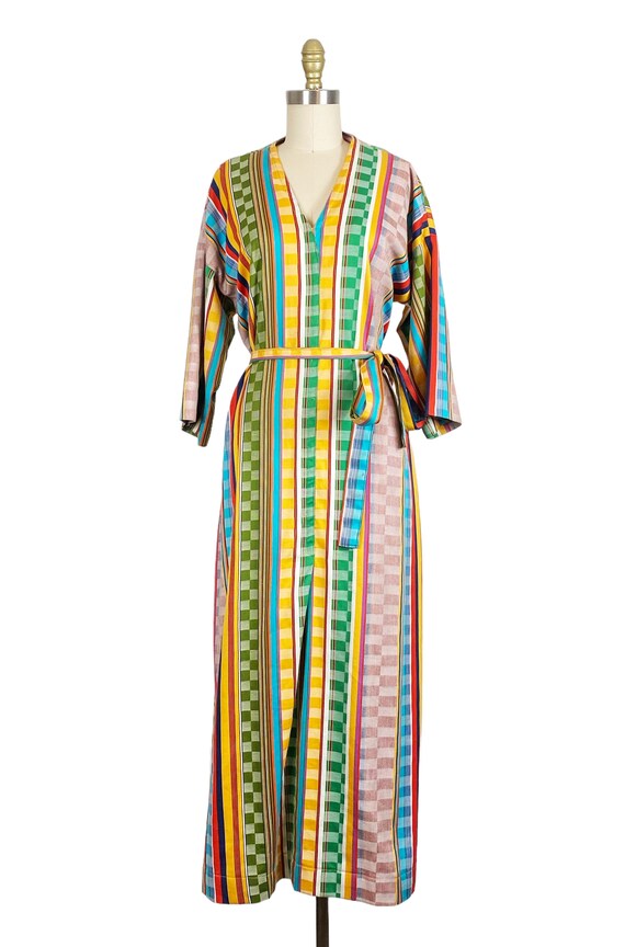 Vintage Caftan - 1970s Caftan - Rainbow Dress - S… - image 2