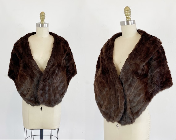 1950s Fur Stole - Rabbit Fur Stole - Fur Wrap - V