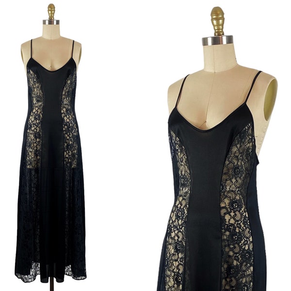 1970s Nightgown - Vintage Peignoir - Vintage Lingerie - Medium