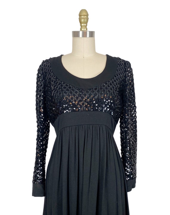 1970s Gown - 1970s Disco Gown - 1970s Sequin Gown… - image 3