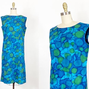 1960s Shift Dress - 1960s Day Dress - 1960s Dress - Size Extra Large