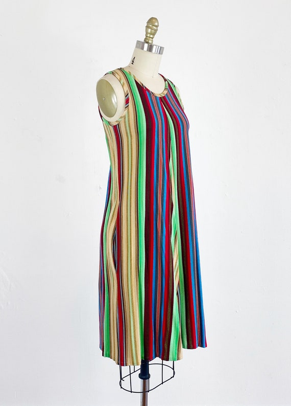 1960s Scooter Dress - Striped Dress - 60s Shift D… - image 4