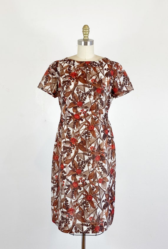 1950s Dress / 50s floral dress / Abstract floral … - image 2