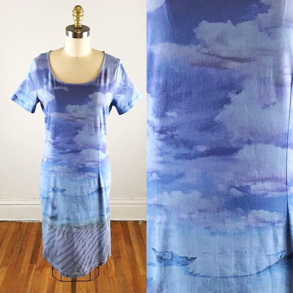 1990s Moschino dress // Moschino landscape shift d