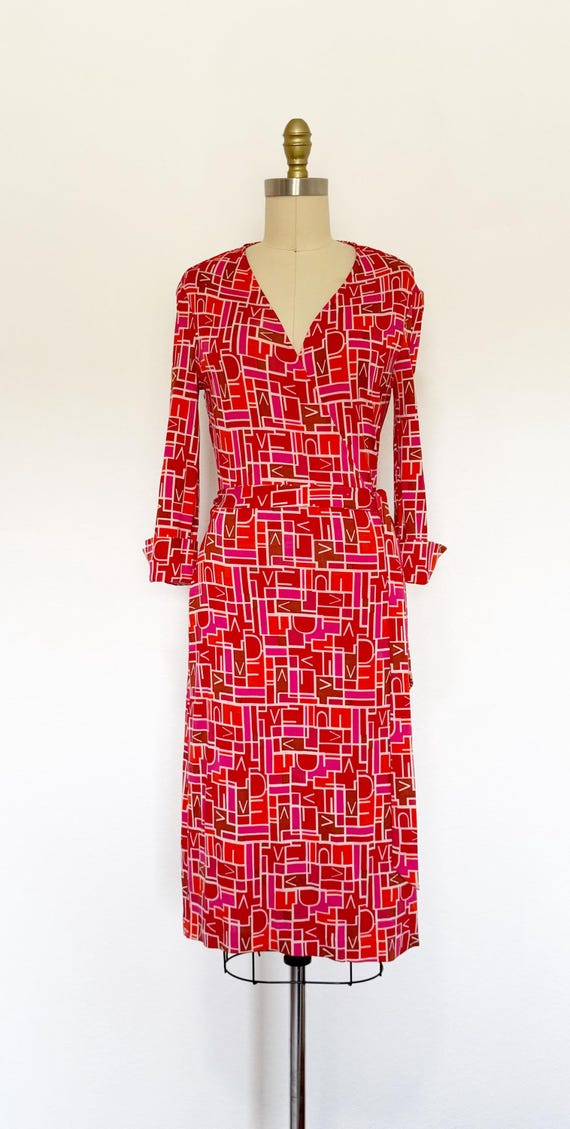 2000s Diane Von Furstenberg Wrap Dress / DVF Dres… - image 2