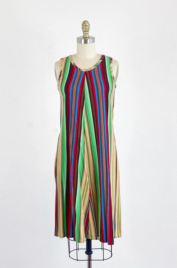 1960s Scooter Dress - Striped Dress - 60s Shift D… - image 2