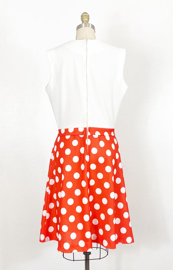 1960s Day Dress - 1960s Mod Dress - 1960s Polkado… - image 5