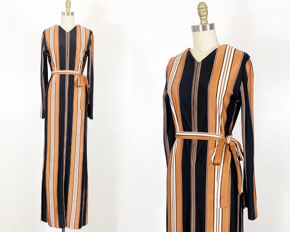 1970s Dress - 1970s Day Dress - 1970s Maxi Dress … - image 1