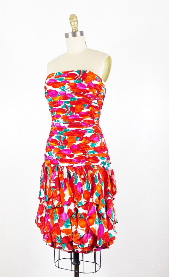 1980s Dress - 1980s Day Dress - 1980s Party Dress… - image 5