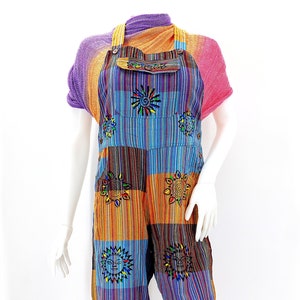 Cotton Colorful Hippie Handmade Patchwork Bohemian Pant Style Overalls