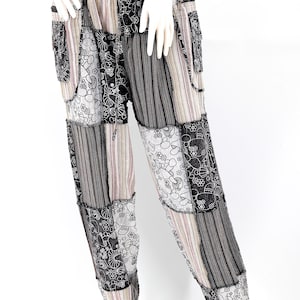 Cotton Hippie handmade harem Mushroom Patterned Patchwork Bohemian Pants, Hippie Pants, Boho Pants, Festival Pants, Relaxed Fit