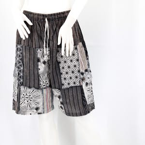 Handmade Cotton Patchwork Hippie Shorts Bohemian Festival Style