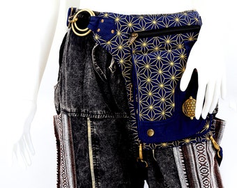 Flower of Life Canvas Fanny Pack Himalaya Handmade Hippie Bag