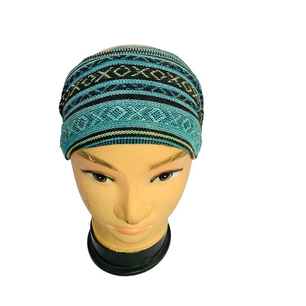 Unique 100% cotton Headbands, coton Face Mask 60's, yoga headband, head wrap, noggin wrap, hippie, festival hair, helmet head band,