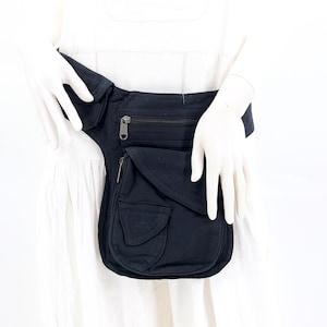 Einzigartige entworfen Baumwolle mit mehreren Taschen Schlicht Fanny Pack Hip Bag Festival Bag Hüfttasche, handgemachtes Produkt