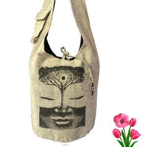 Unique Design Cotton Boho crossbody Baba bag Hippie Bag Festival Bag Travel Bag 100% Coton | 100 VEGAN | COMMERCE ÉQUITABLE | Fait à la main avec amour