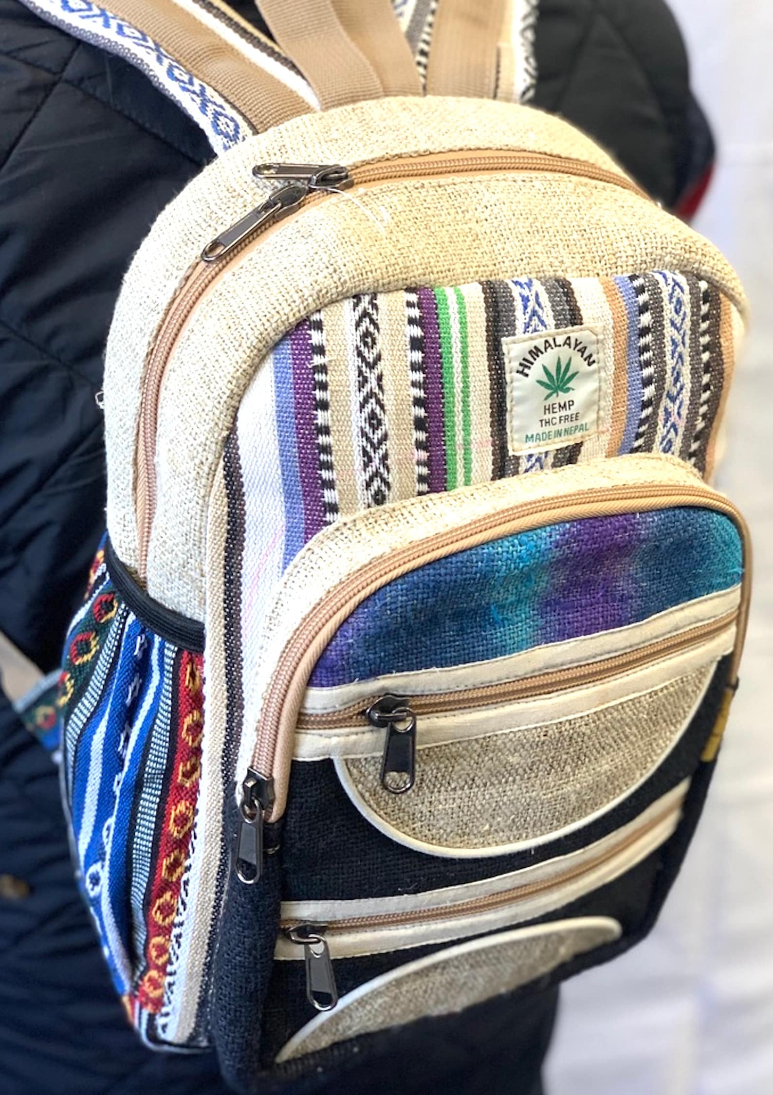 Unique Design Mini Hemp Backpack Small Back Pack Hippie Bag Etsy
