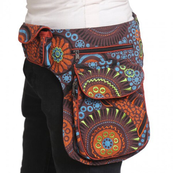 Unique design Fanny Pack Hippie Bag Hip Bag waist Pack Bag Festival Bag Travel west pack / 100% cotton| FAIR TRADE | Handmade with Love.