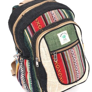 Unique 100% Himalaya Hemp Backpack Small Backpack Hippie Backpack Festival Backpack Hiking and Laptop Backpack FAIR TRADE Handmade with Love