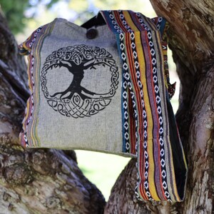 Handgemaakte katoenen schoudertas Tapestry hippie hobotas