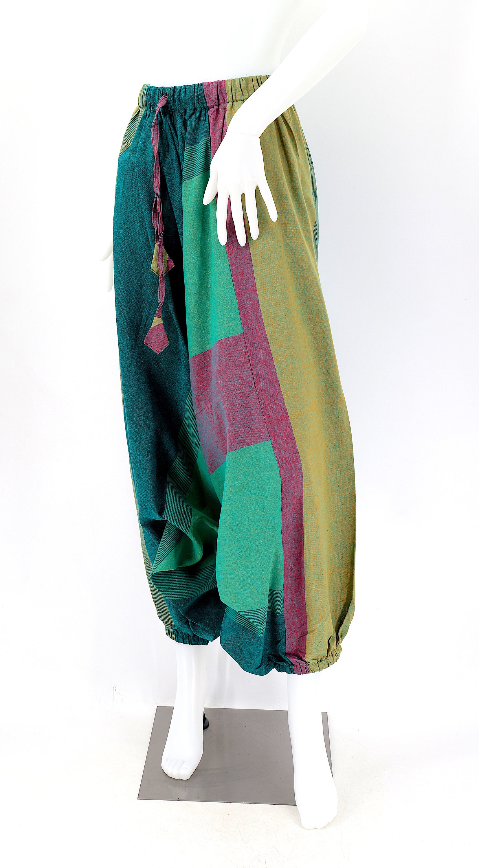 Handmade Cotton Harem Pants Colorful Bohemian Aladdin Trousers