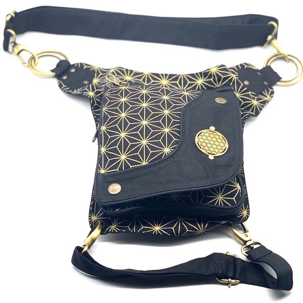 Unique design multipurpose Fanny Pack Hippie Bag Hip Bag Waist Pack Bag Festival Bag Travel 100% Cotton| FAIR TRADE | Handmade with Love
