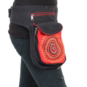 Handmade Cotton Festival Belt Bag Embroidered Hip Pack, Fair Trade