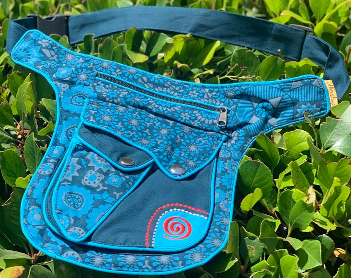 100 Cotton Multipurpose Waist Pack Bag Festival Belt Bag Etsy Canada